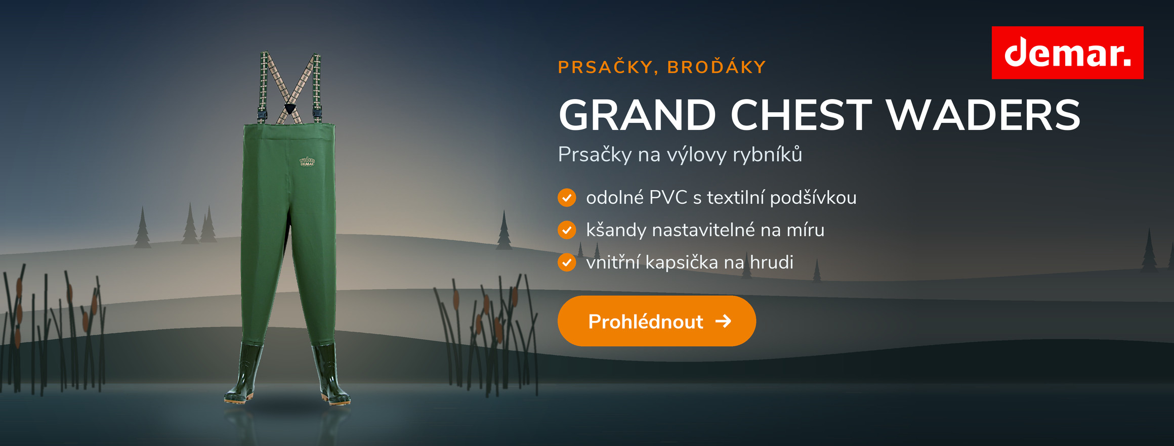 Rybářské prsačky Demar GRAND CHEST WADERS 3192